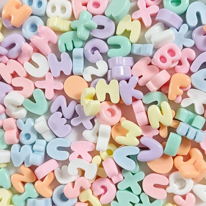 NO Hole NOT Bead 50Pcs 9-13mm Mini Alphabet Letter Charms for Jewelry Making DIY Decorations Hair... | Amazon (US)