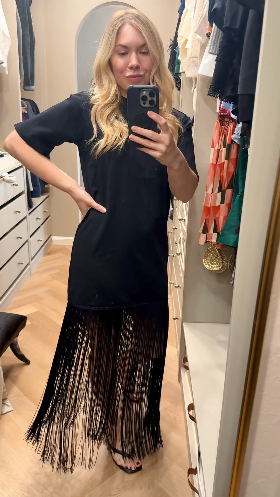Fringe dress
Black dress