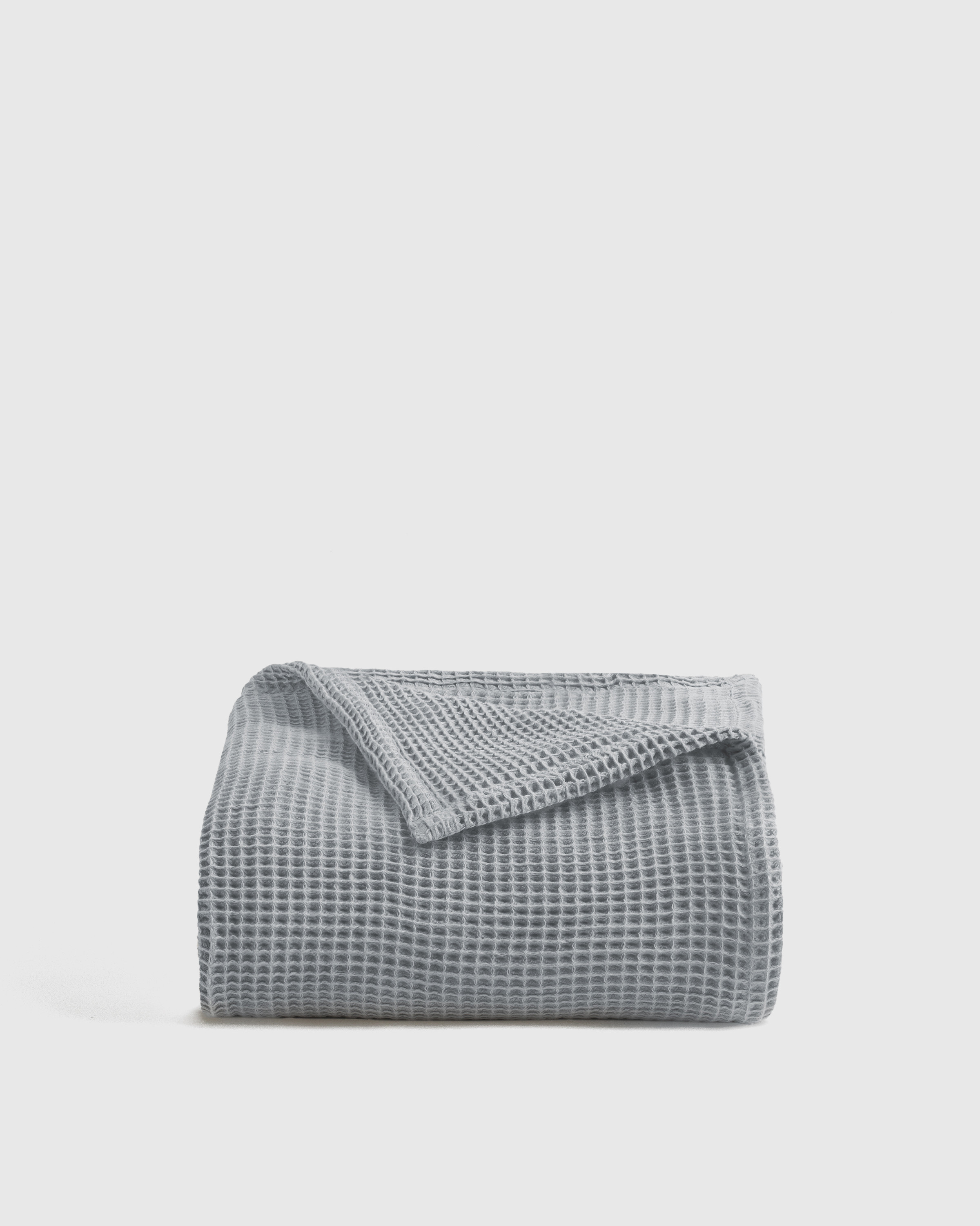 Quince | Organic Lofty Waffle Blanket in Light Blue, Size Full/Queen, Cotton | Quince