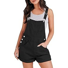 ANRABESS Overalls for Women 2025 Summer Casual Loose Fit Adjustable Shorts Denim Overall Rompers ... | Amazon (US)