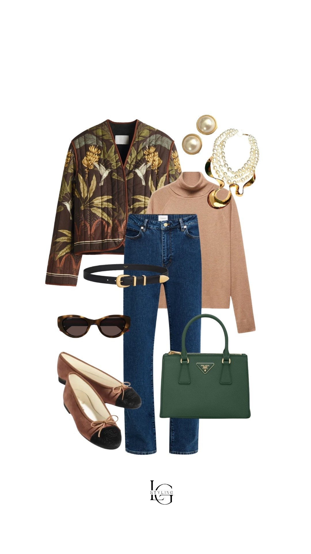 Rich earthy tones, polished layers, and timeless accessories—this look is one of those easy elevated outfits that feels classic but still interesting. I paired a soft camel turtleneck with straight leg denim and topped it off with a statement quilted jacket for that perfect mix of cozy and chic. Finished with cap toe ballet flats, a structured green bag, and bold gold accessories for a look that feels refined, effortless, and ready for anything from coffee meetings to dinner out.

#LTKStyle #LTKSeasonal #LTKFinds #EverydayStyle #ClassicStyle #ElevatedBasics #StraightLegJeans #BalletFlats #StatementJacket #CamelSweater #NeutralStyle #PolishedStyle #FallStyle #WinterStyle #LuxuryStyle #PersonalStyle #ChicOutfit #TimelessStyle #FashionInspo #OutfitInspiration

#LTKgrwm #LTKootd