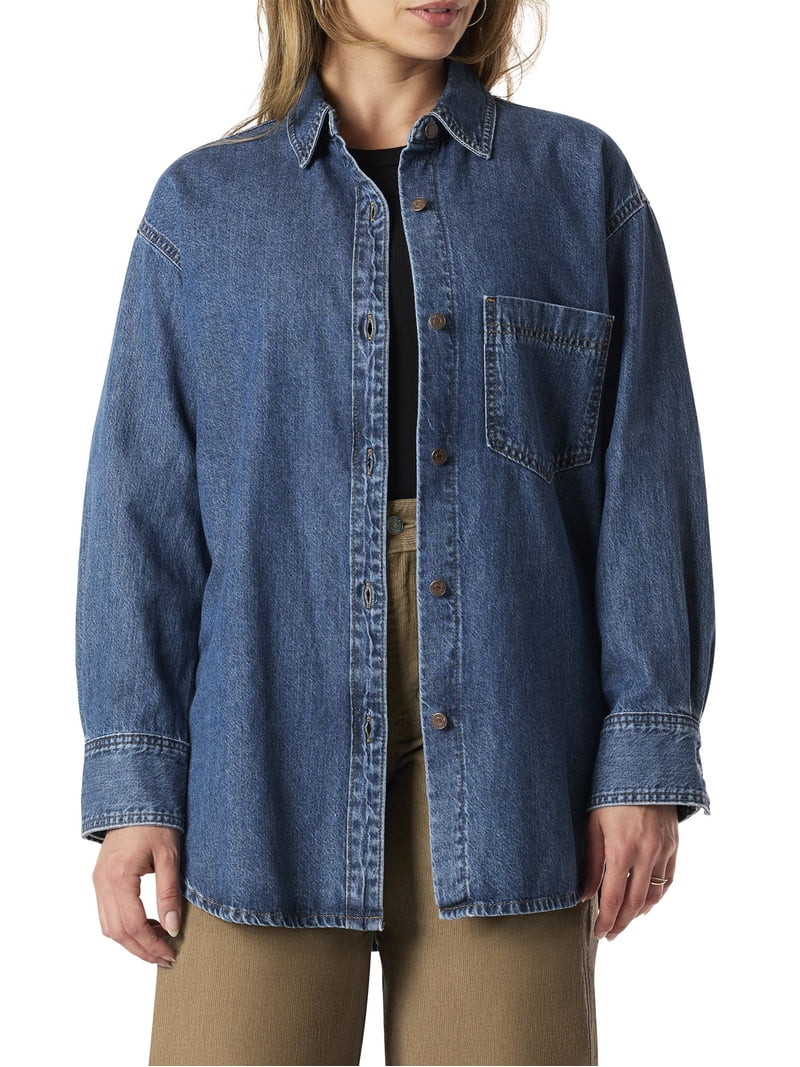 Levi Strauss Signature Women's Vintage Relaxed Denim Shirt | Walmart (US)