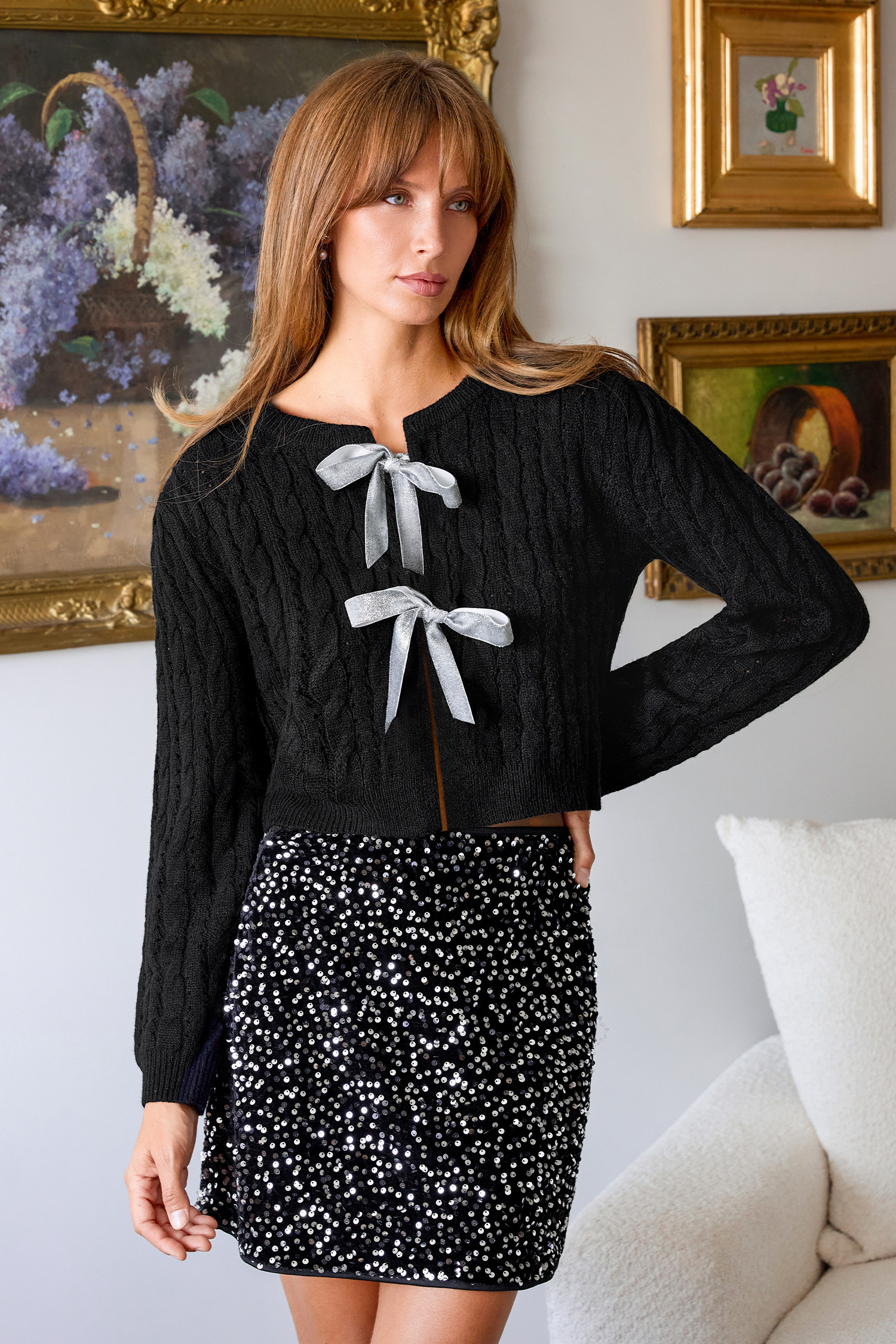 Under the Moon Black Cardigan | Cupshe US