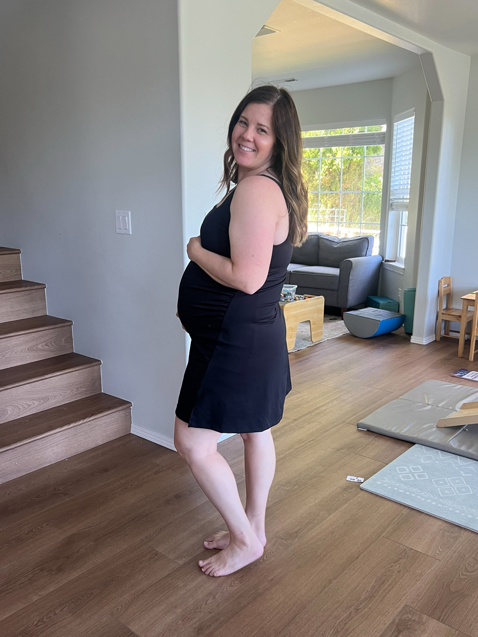 My favorite athletic dress is on sale! Might need to order another 🤩 comes in non-maternity too! 

#LTKMidsize #LTKActive #LTKBump