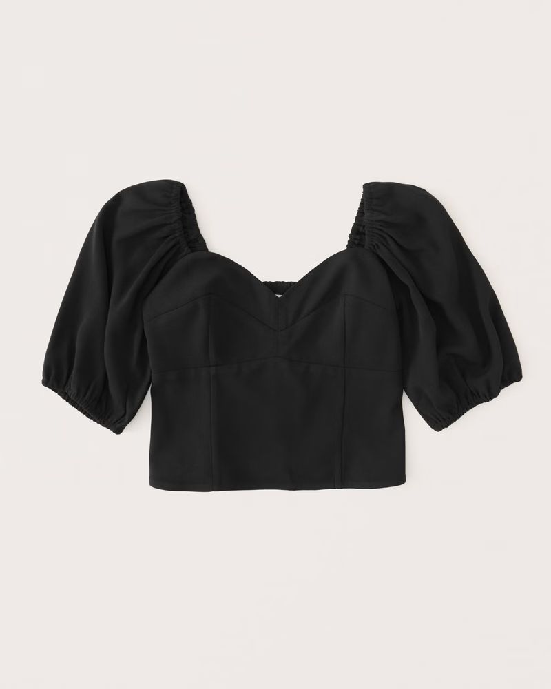 Corset Puff Sleeve Top | Abercrombie & Fitch (US)