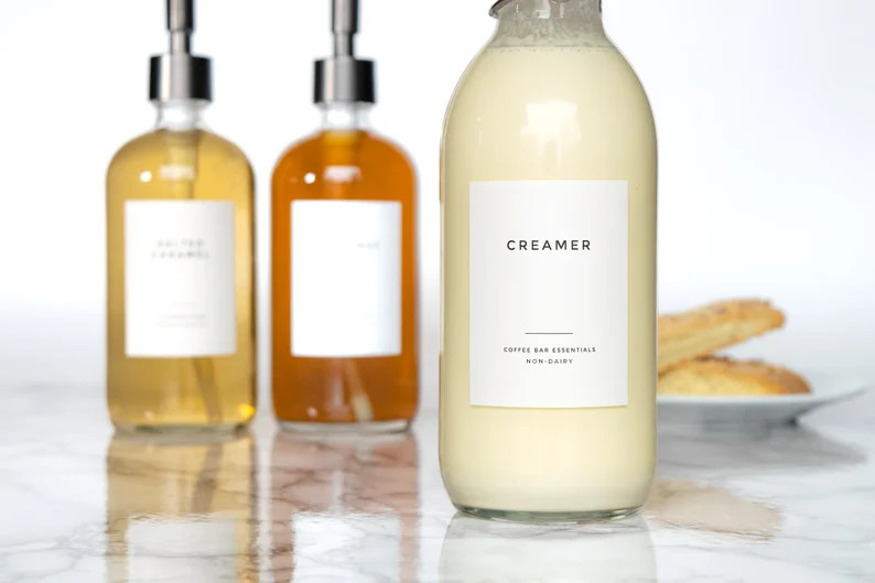 Clean-modern Coffee Bar and Flavoring Syrup Labels - Etsy | Etsy (US)