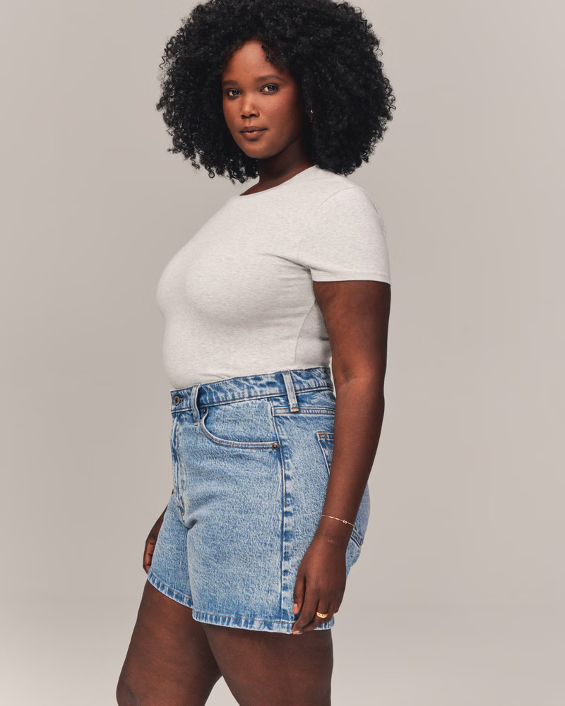 Curve Love High Rise Dad Short | Abercrombie & Fitch (US)