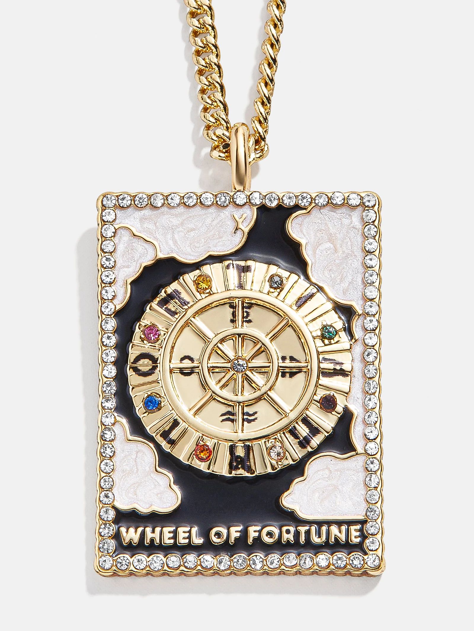 Tarot Card Necklace-Wheel of Fortune | BaubleBar (US)