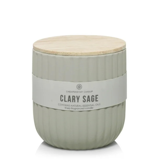 Chesapeake Bay Candle Minimalist Collection Clary Sage - 10.1oz Soft-Touch Medium Ribbed Jar Cand... | Walmart (US)