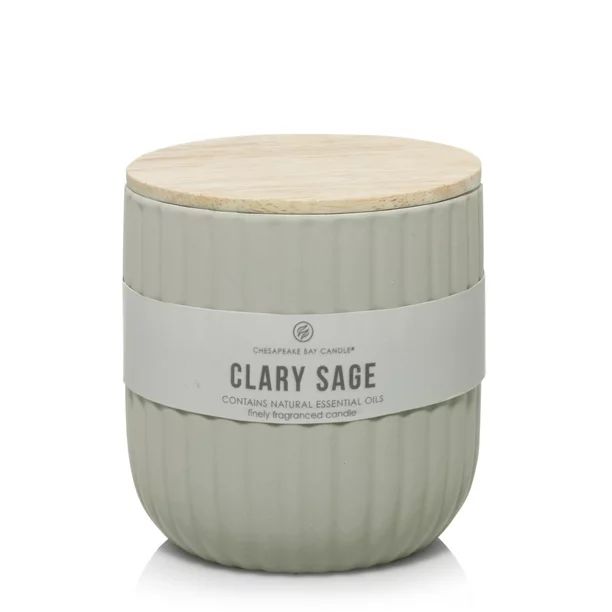 Chesapeake Bay Candle Minimalist Collection Clary Sage - 10.1oz Soft-Touch Medium Ribbed Jar Cand... | Walmart (US)