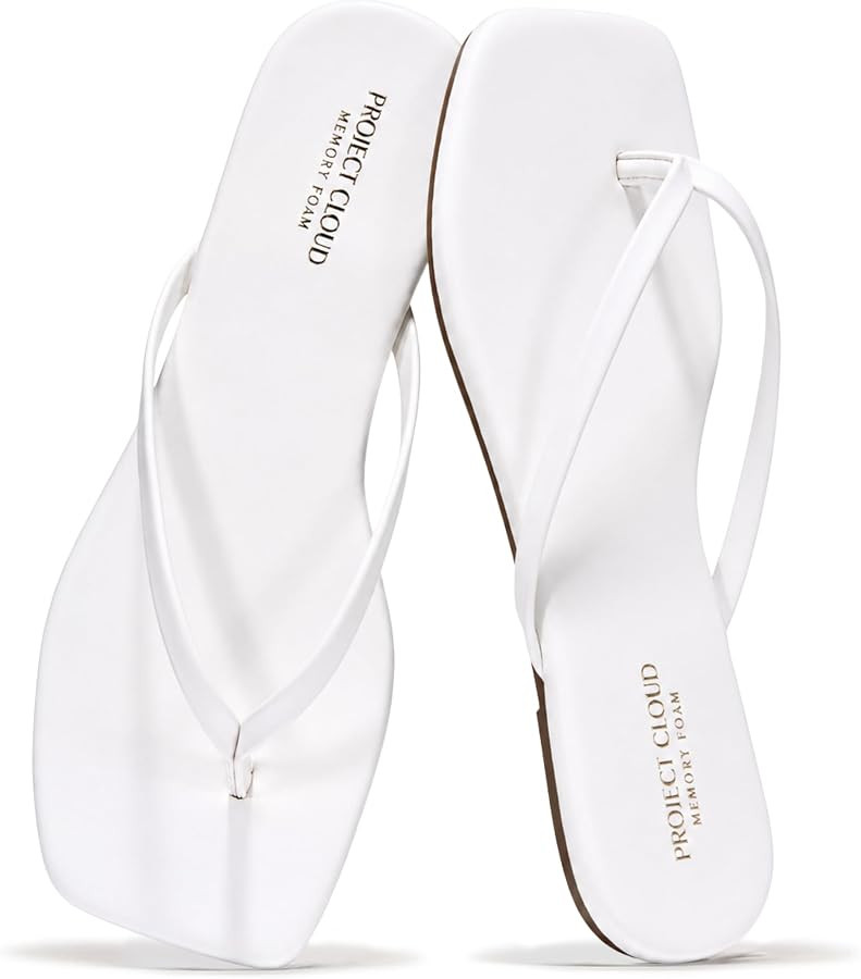 Project Cloud Square Toe Flip Flops For Women-Sandals Women | Amazon (US)