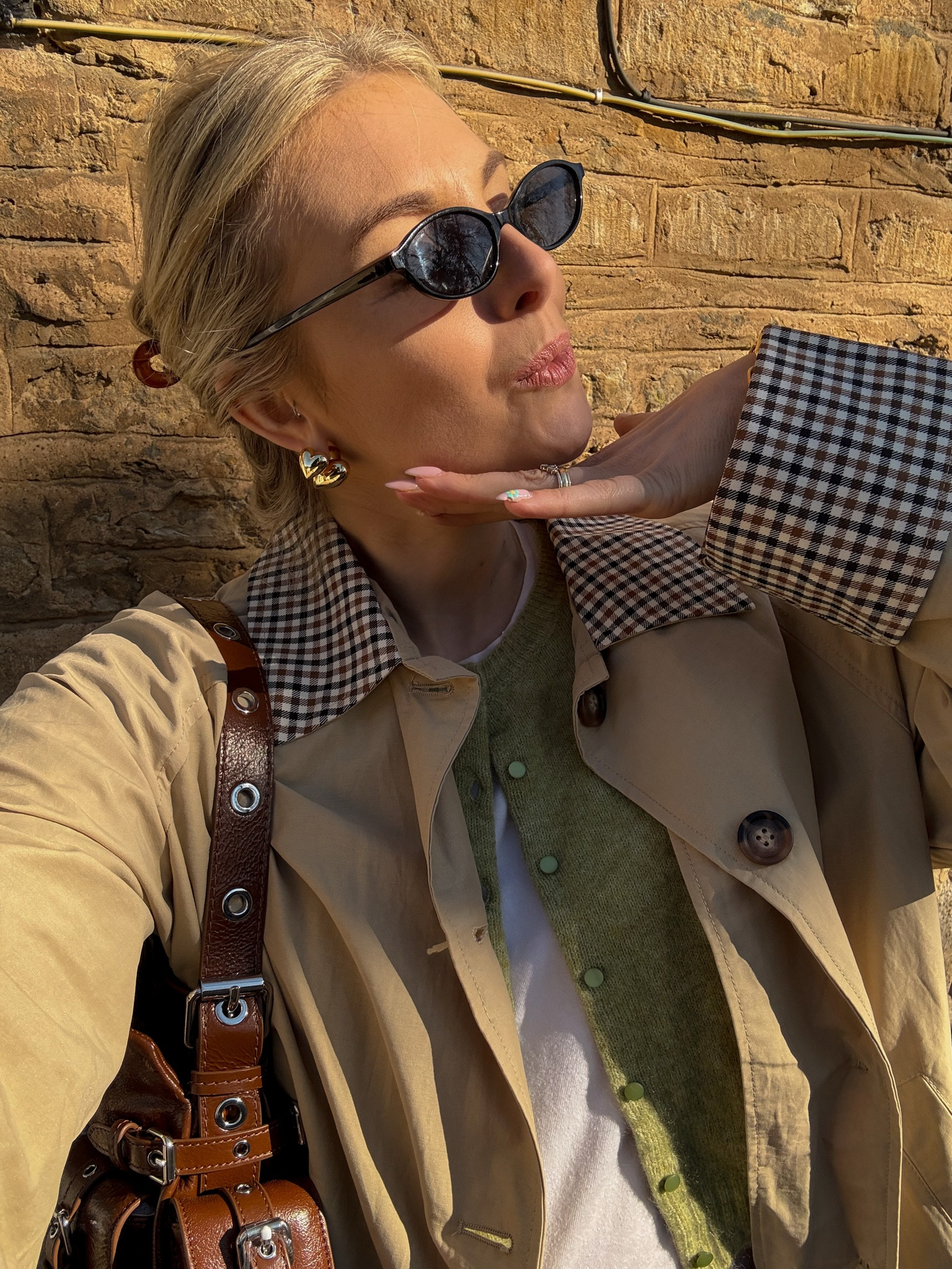 Spring details - & other stories gold heart earrings, Amazon sunglasses, boohoo trench coat and sezane green cardigan 

#LTKstyletip #LTKeurope