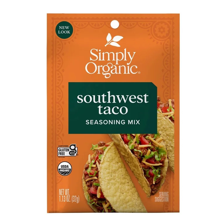 Simply Organic Southwest Taco Seasoning, 1.13 oz Packet | Walmart (US)