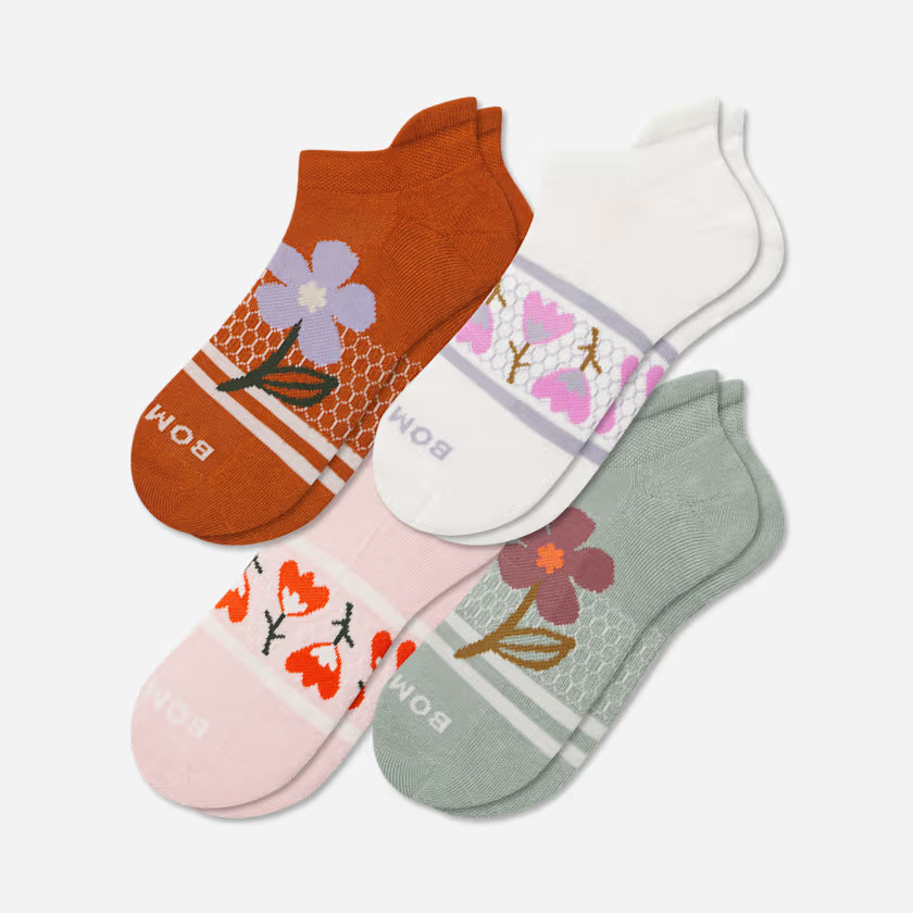 Women's Garden Party Ankle Sock 4-Pack | Bombas