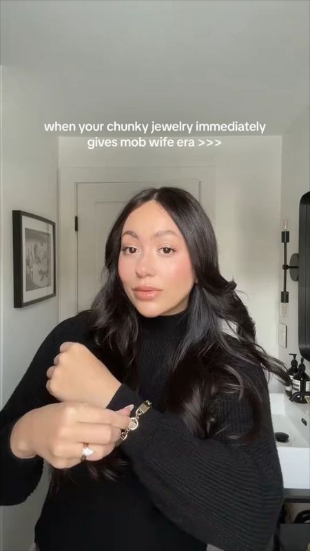 When your chunky jewelry immediately gives mob wife era >>> all my jewelry is from Marlyn Schiff #marlynschiffstyle #ltknewyear #ad

#LTKVideo #LTKstyletip