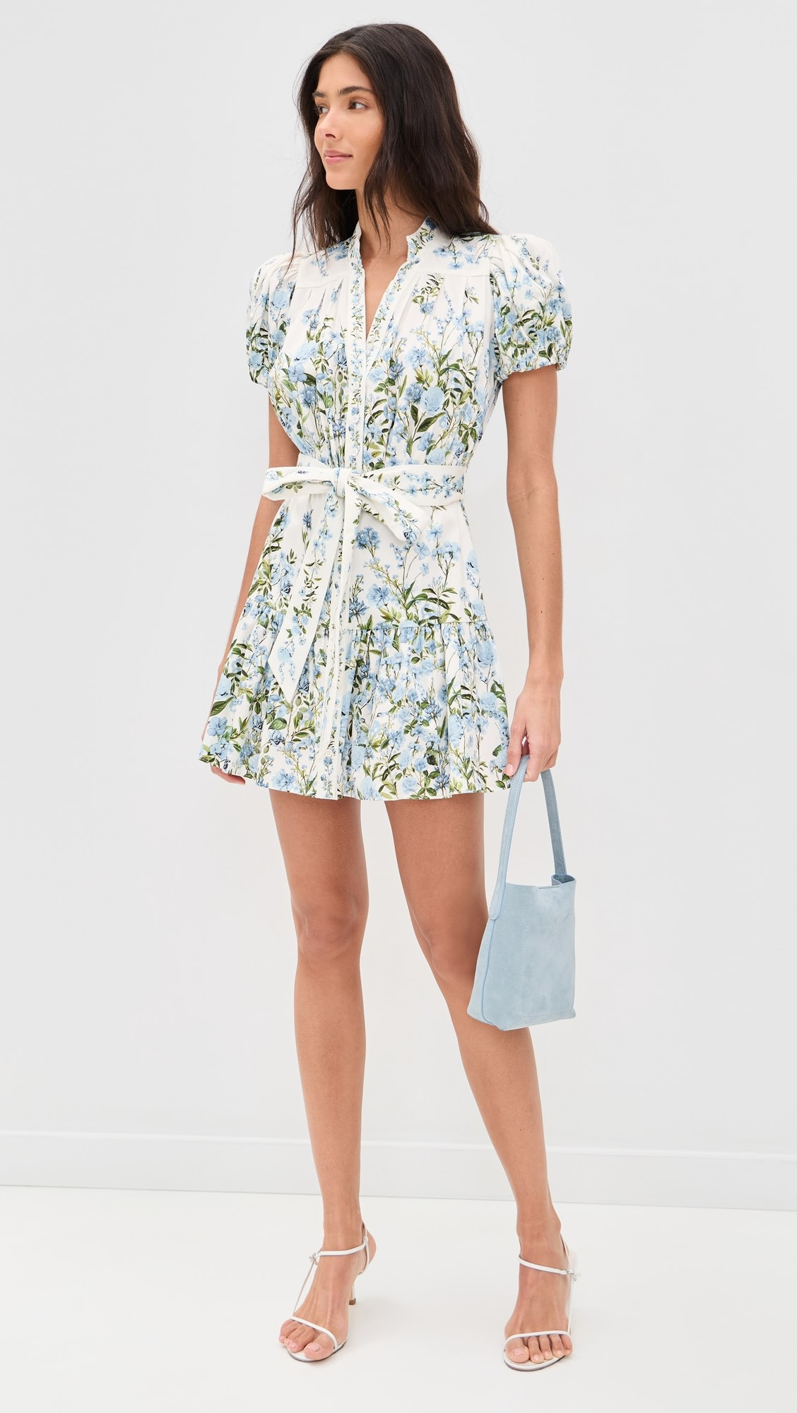 Cora Short Sleeve Tiered Mini Shirt Dress | Shopbop