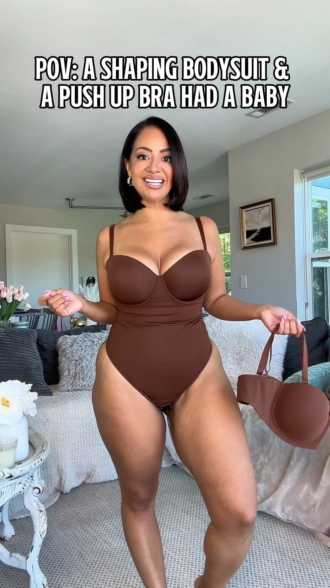If a shapewear bodysuit and a push up bra had a baby. Seriously. 😍 As always save 15% with RISS88 at checkout 

Sizing ⬇️

5’3 
Size 8 / Medium
Bust: 34DDD
Waist: 28”
Hips: 43”
Wearing Size L (could’ve gotten a M)

over 40, millennial, petite, petite curvy, curvy, size 8, midsize, shaper, shapers, shapewear, bodysuits, tummy control 

#LTKOver40 #LTKMidsize #LTKFindsUnder100