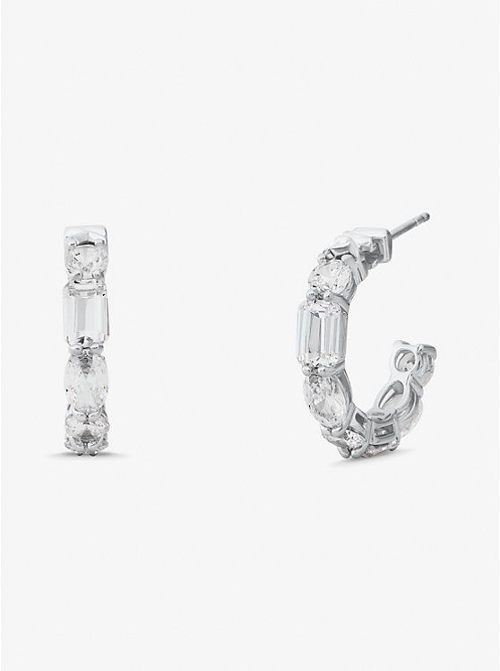 Precious Metal-Plated Sterling Silver Cubic Zirconia Earrings | Michael Kors US