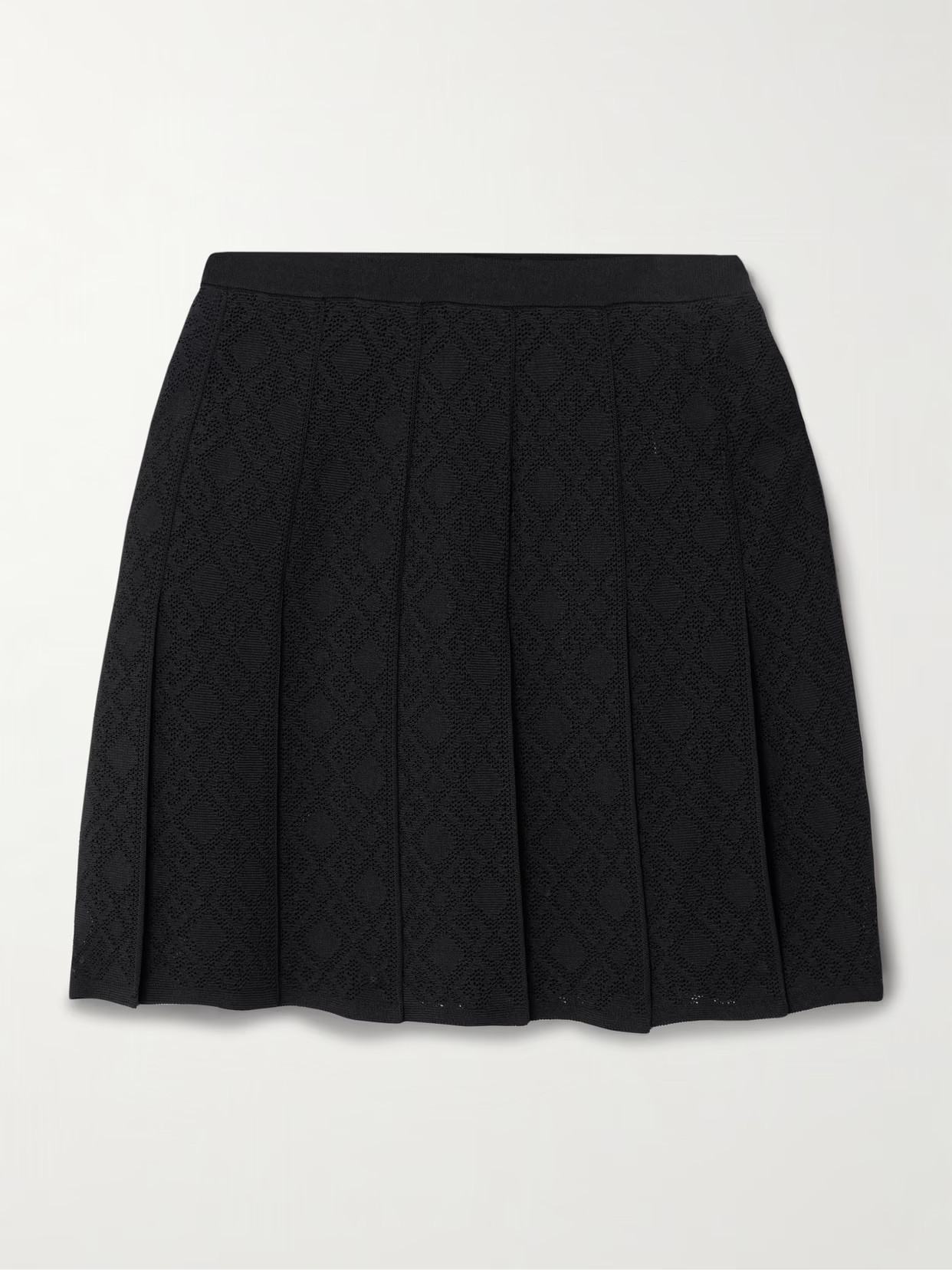 Givenchy - Pleated Jacquard-knit Mini Skirt - Black | NET-A-PORTER (US)