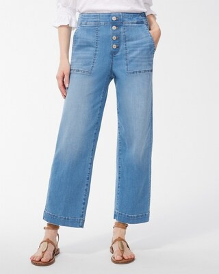 Pull-On Wide Leg Ankle Jeans | Chico's