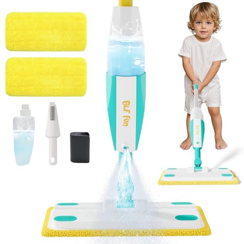 BLF FUN Spray Mop for Kids, Toddlers Cleaning Sets with Real Water Sprayer, Kids Mop Toys, Montessori Cleaning Set, Christmas Birthday Gifts for Boys Girls Age 3 4 5 6, Green | Amazon (US)