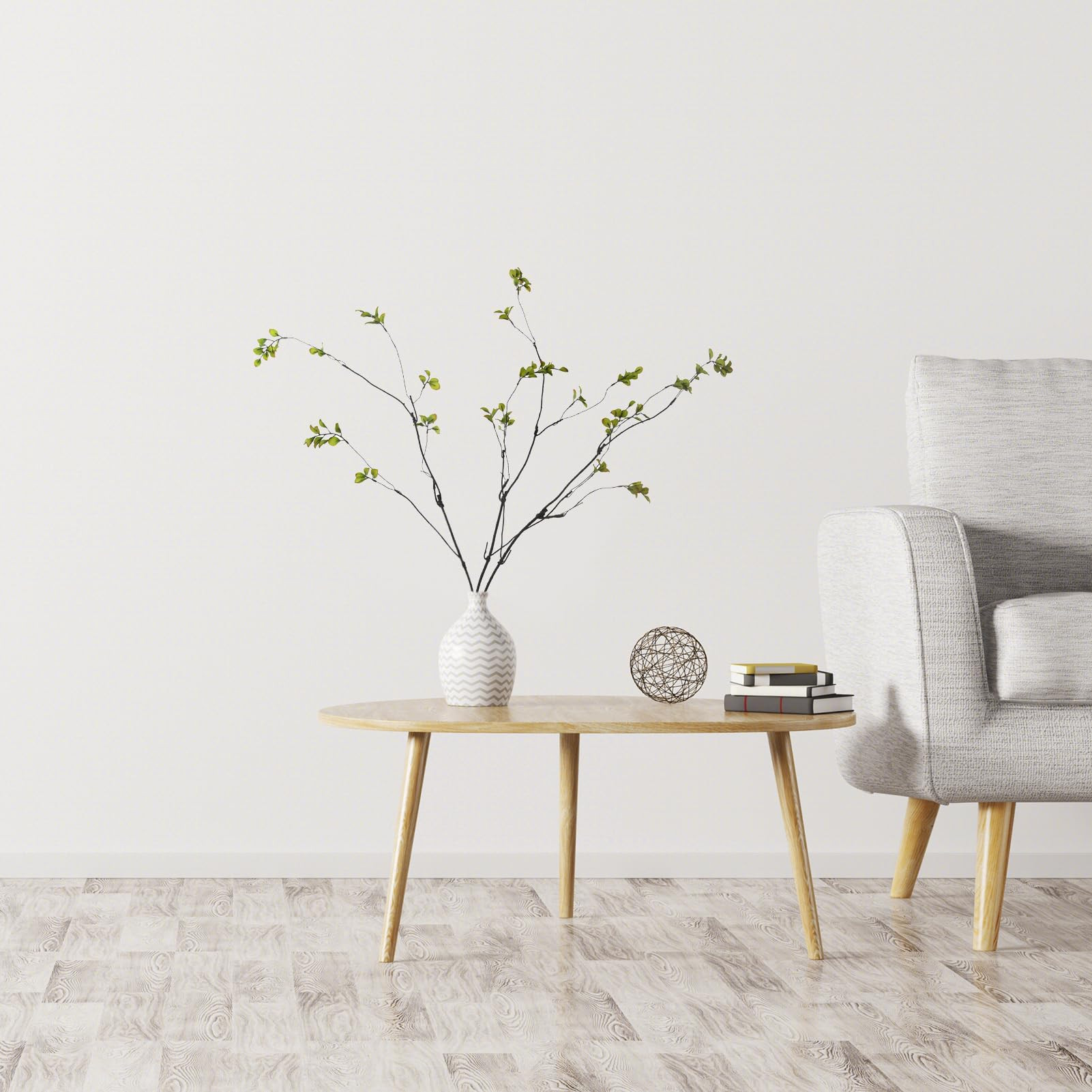 3pcs Artificial Ficus Branches Greenery for Vase, Faux Silky Eucalyptus Stems, Tree Twig for Home... | Amazon (US)
