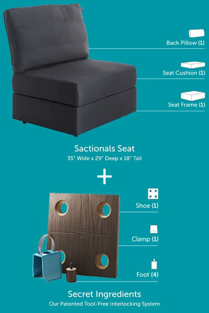 Sactionals Seat Insert Set: Standard | The Lovesac Company