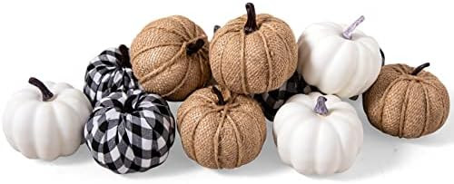 Maidprin 12pcs Assorted Fake Pumpkins Artificial Farmhouse Harvest Pumpkins for Fall Wedding Than... | Amazon (US)