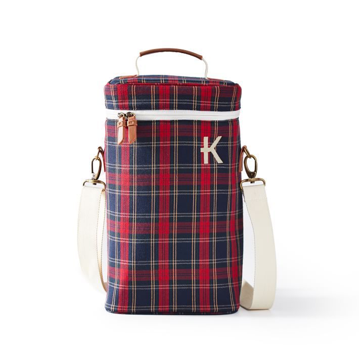 Plaid Double Wine Tote | Mark and Graham