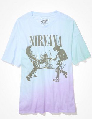 AE Oversized Nirvana Graphic Tie-Dye Tee | American Eagle Outfitters (US & CA)