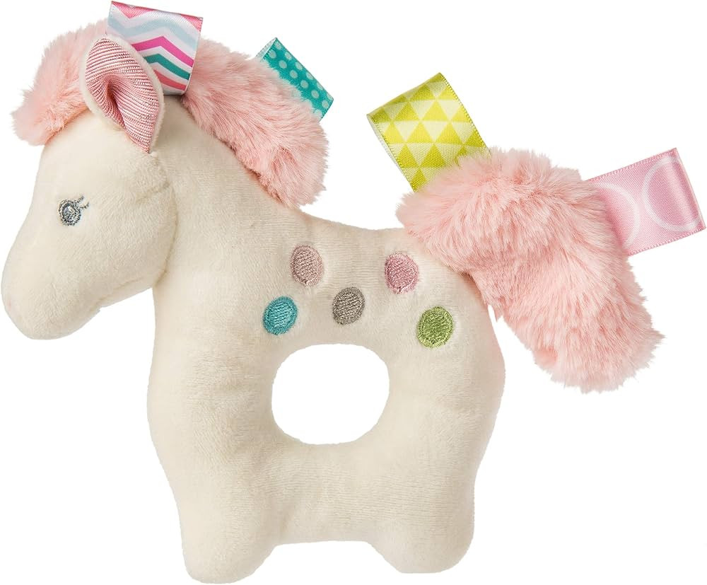 Taggies Embroidered Soft Ring Rattle, Painted Pony, 6-Inches | Amazon (US)