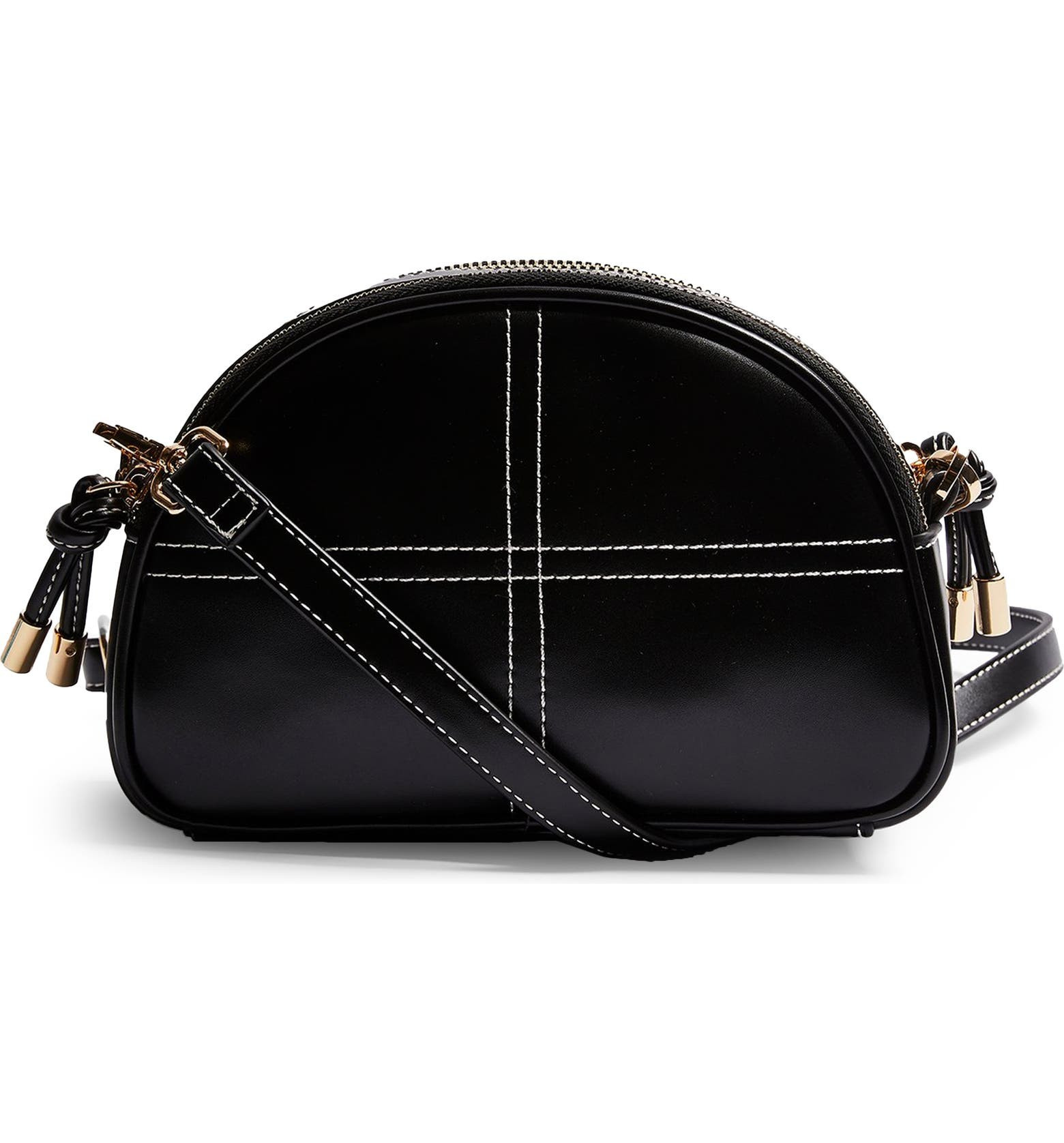 Topstitch Half Moon Crossbody Bag | Nordstrom
