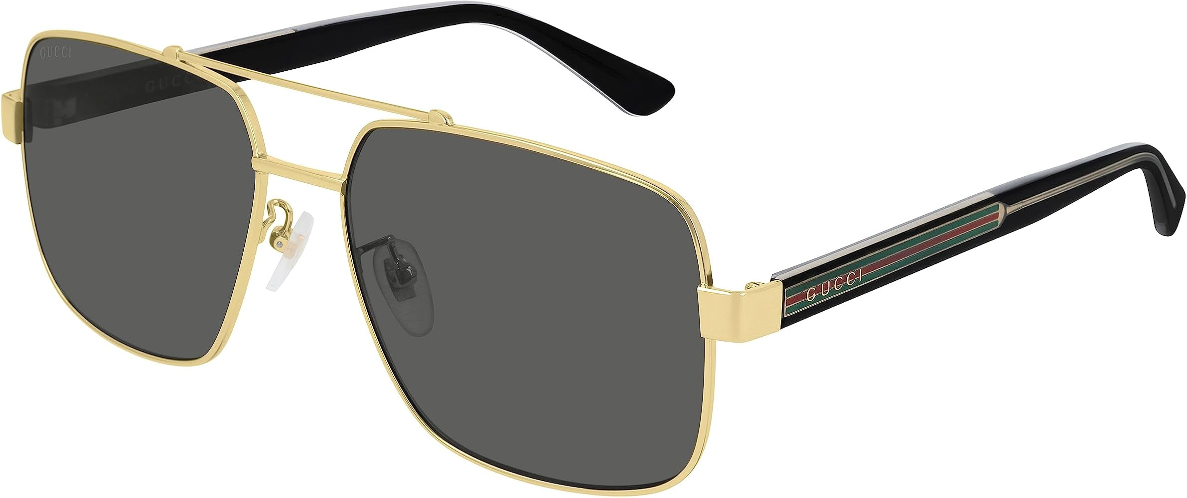 Gucci GG0529S-001-60 Rectangular Sunglasses, Gold-Black, 60 | Amazon (US)
