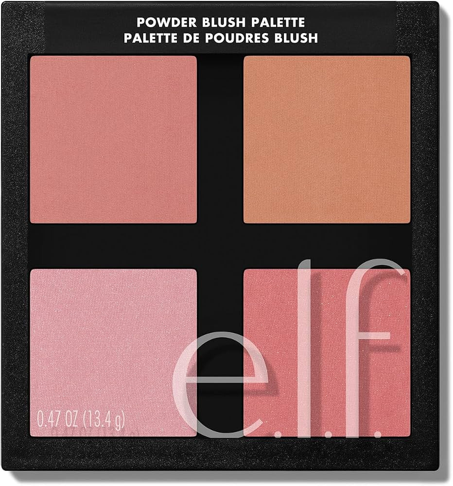 e.l.f. Cosmetics Powder Blush Palette, Four Blush Shades for Beautiful, Long-Lasting Pigment, Lig... | Amazon (US)