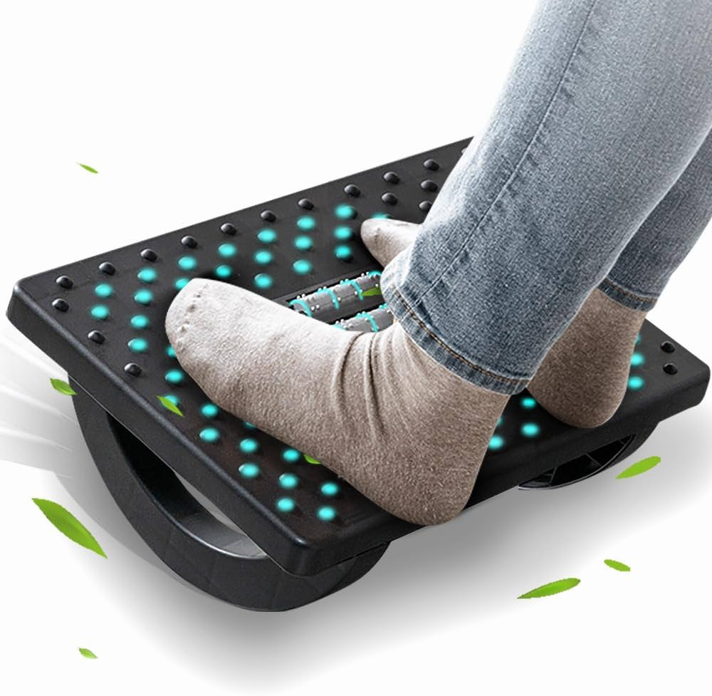 Foot Rest for Under Desk at Work - Ergonomic Foot Stools for Under Office Desk - Rocking Footrest... | Amazon (US)