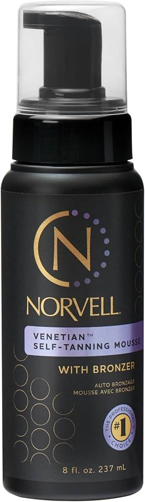 Norvell Venetian Sunless Self Tanner Mousse with Bronzer, 8 Fl Oz - Instant Self Tanning - Natura... | Amazon (US)