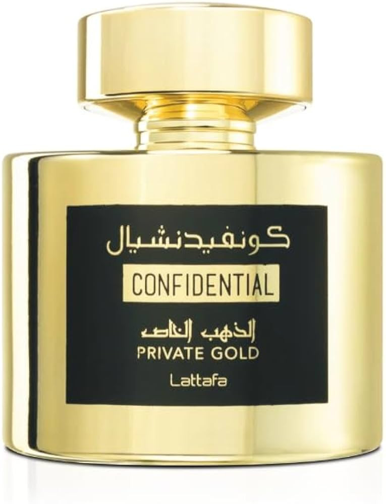 Lattafa Perfumes Confidential Private Gold for Unisex Eau de Parfum Spray, 3.4 Ounce | Amazon (US)