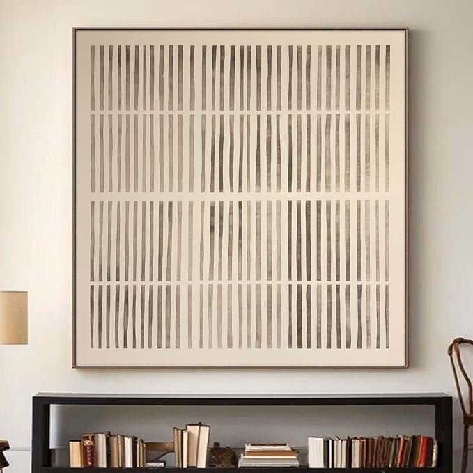 Neutral Abstract Canvas Wall Art Modern Abstract Posters and Prints Brown Beige and Black Wall Ar... | Amazon (US)