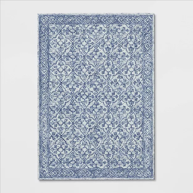 Argyle Tufted Area Rug Blue - Threshold™ | Target