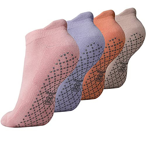 unenow Unisex Non Slip Socks with Grips Cushion for Yoga Pilates Barre Home & Hospital | Amazon (US)