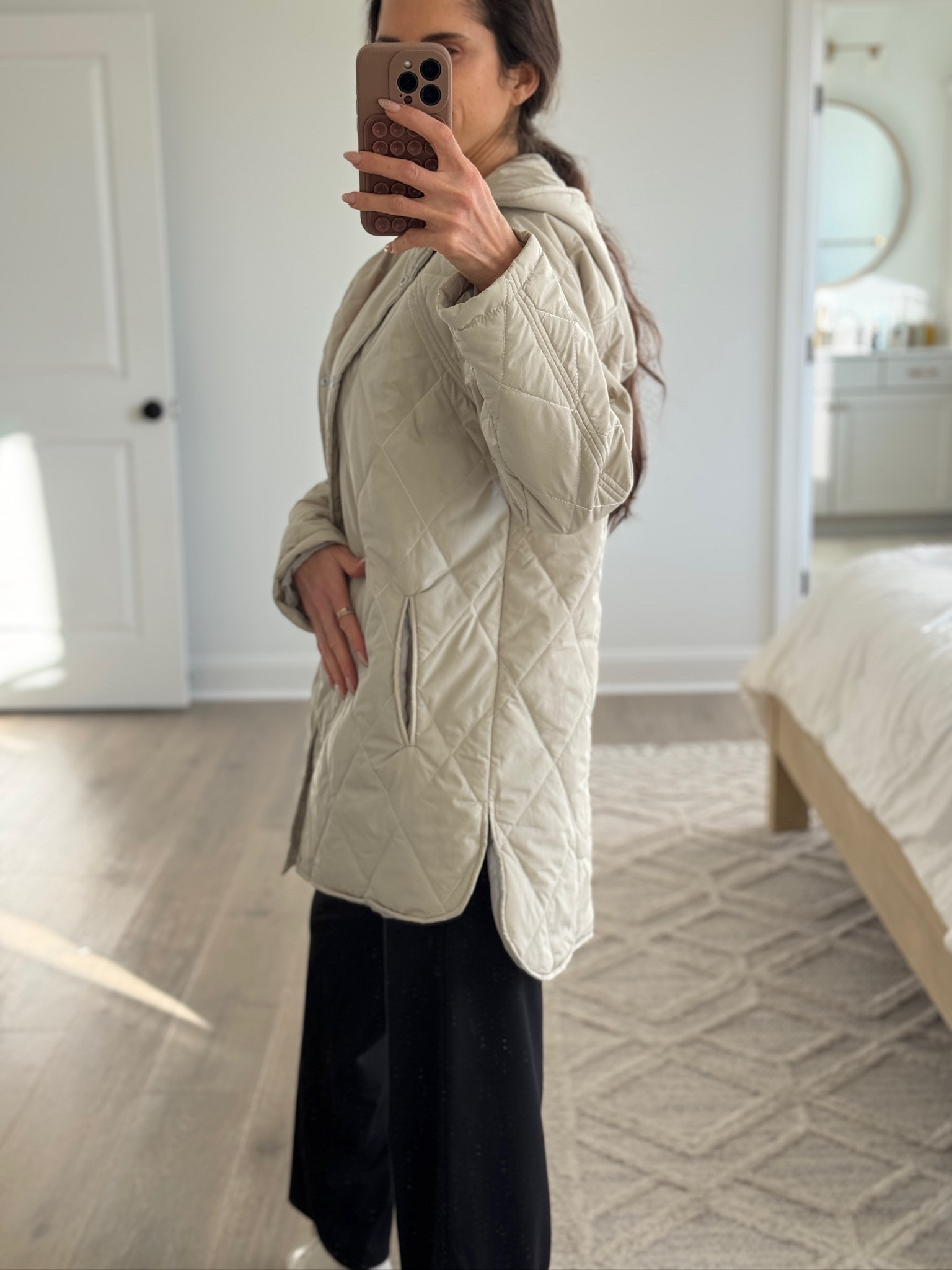 Easy outerwear piece that instantly pulls an outfit together. Lightweight quilted jacket with a relaxed fit that’s perfect for layering over basics. Styled with a fitted tank, wide-leg pants, and comfortable sneakers for an everyday look that works for errands, school drop-off, travel days, or casual outings. Neutral, practical, and easy to wear all season.

Casual outfit, everyday outfit, quilted jacket, lightweight jacket, neutral outerwear, wide leg pants, comfortable sneakers, layered look, casual chic style, mom outfit, travel outfit, affordable fashion

#LTKootd #LTKSeasonal #LTKmomlife