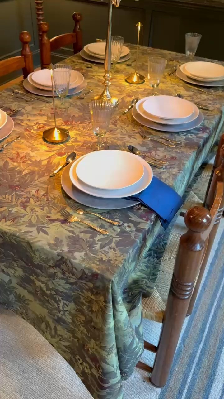 Pt 9 - We're turning our study into a dining room for Thanksgiving! I used a lot of what I had plus this beautiful new tablecloth 😍 Final look to come! Linked everything for you here 🤎 

 

#LTKHoliday #LTKHome #LTKParties