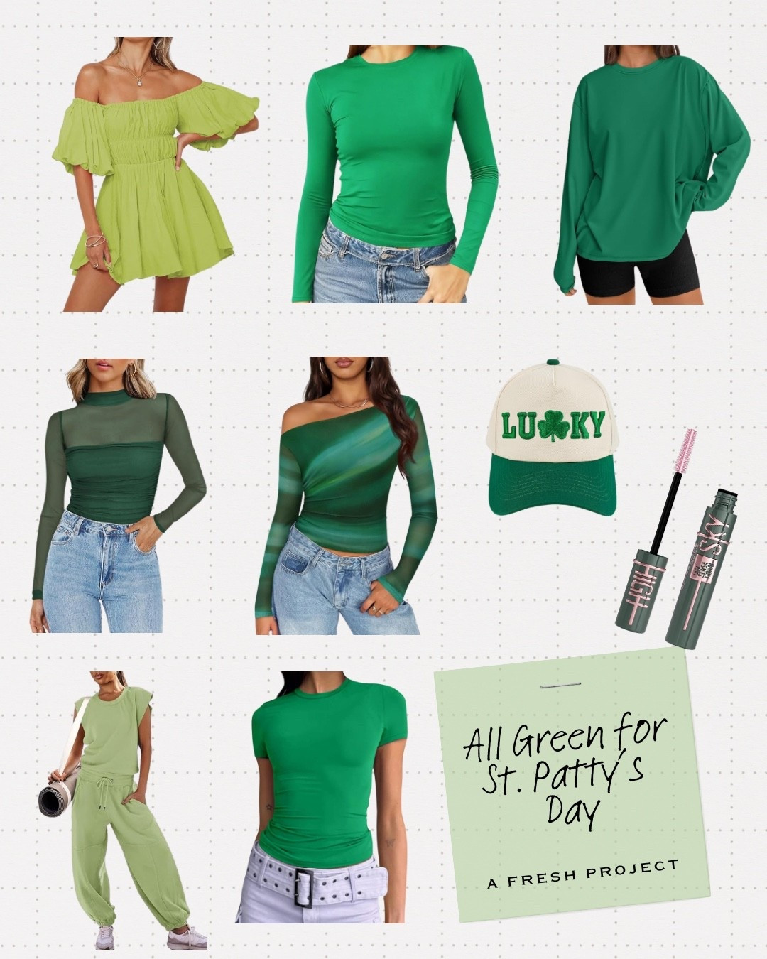 All the green wear for St. paddy’s day 🍀🤍

#LTKSeasonal #LTKdayinmylife #LTKootd