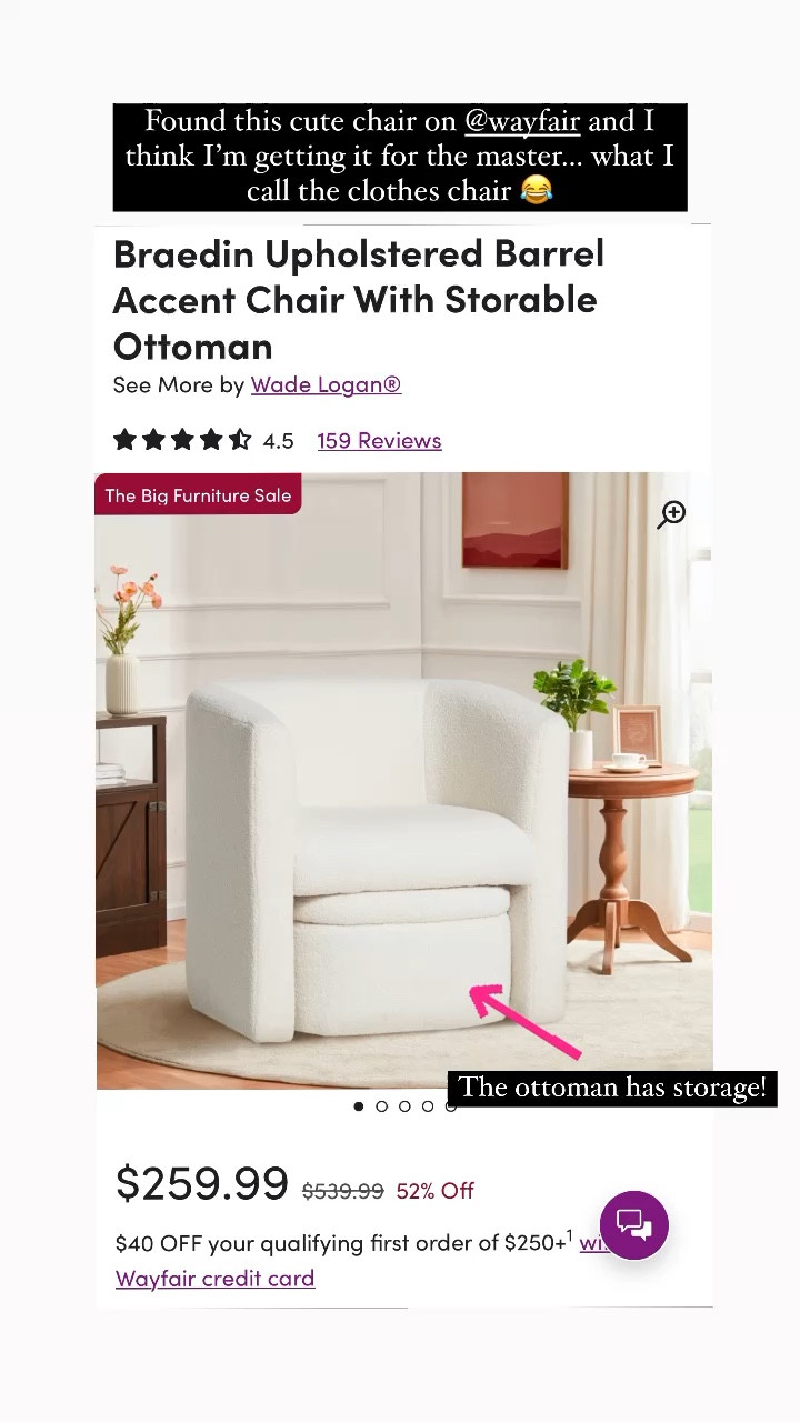 Found this cute chair on @wayfair and I think I’m getting it for the master… what I call the clothes chair 😂 

#LTKhome