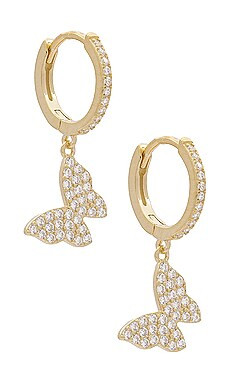 Pave Butterfly Huggies
                    
                    By Adina Eden | Revolve Clothing (Global)