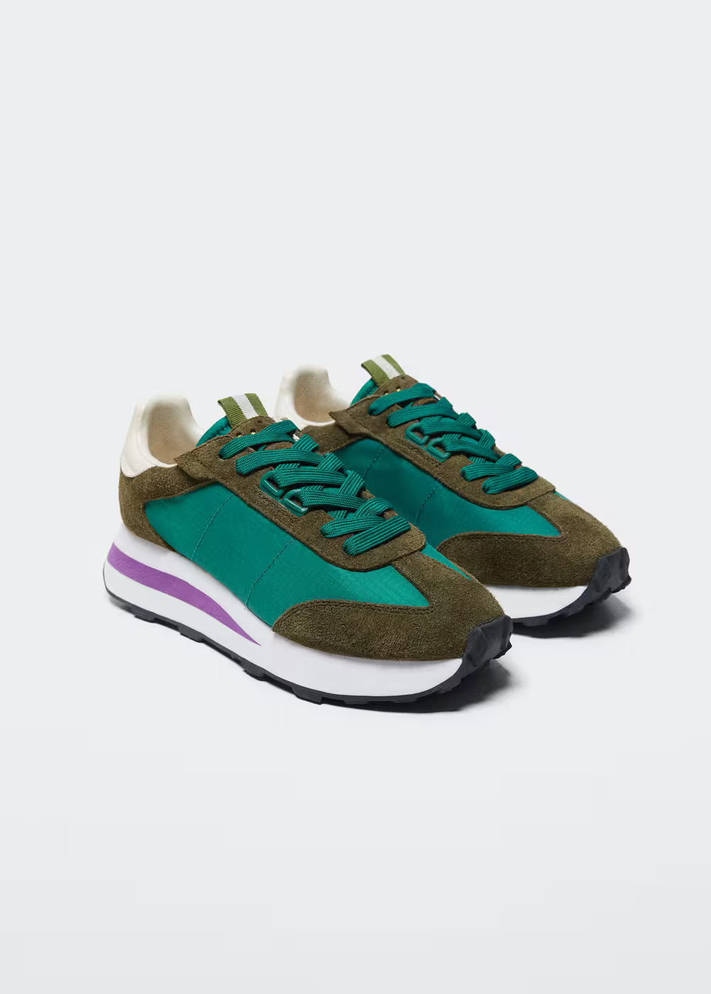 Leather appliqué sneakers -  Women | Mango USA | MANGO (US)