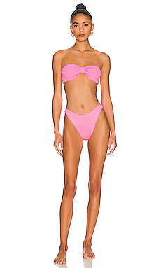 Hunza G Jean Bikini Set in Bubblegum from Revolve.com | Revolve Clothing (Global)
