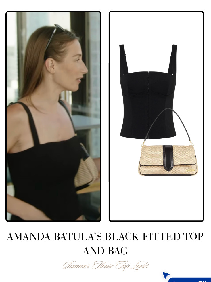 Amanda Batula's Black Top is by RQ the Label // Shop Similar 

 