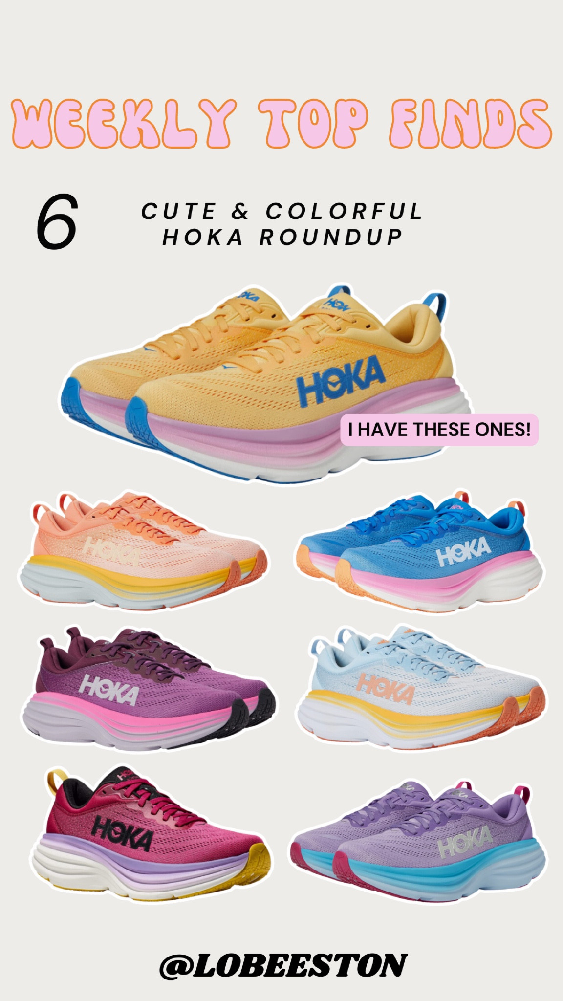 Cute & colorful Hokas  