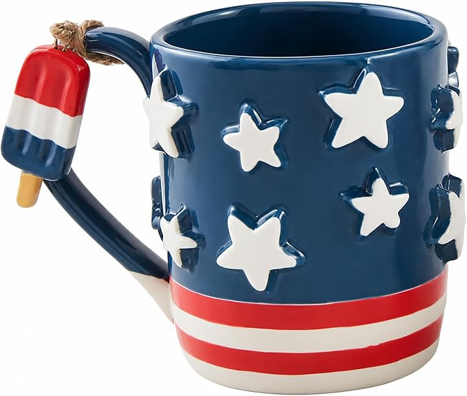 Mud Pie Stars Americana Mug Set,15 oz, America 250 Mug Set | Amazon (US)